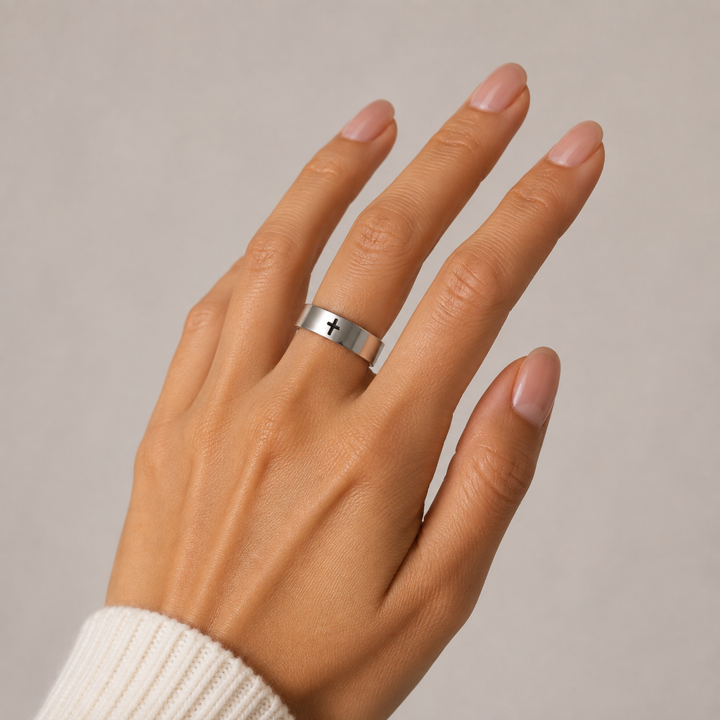 Titanium Cross Ring