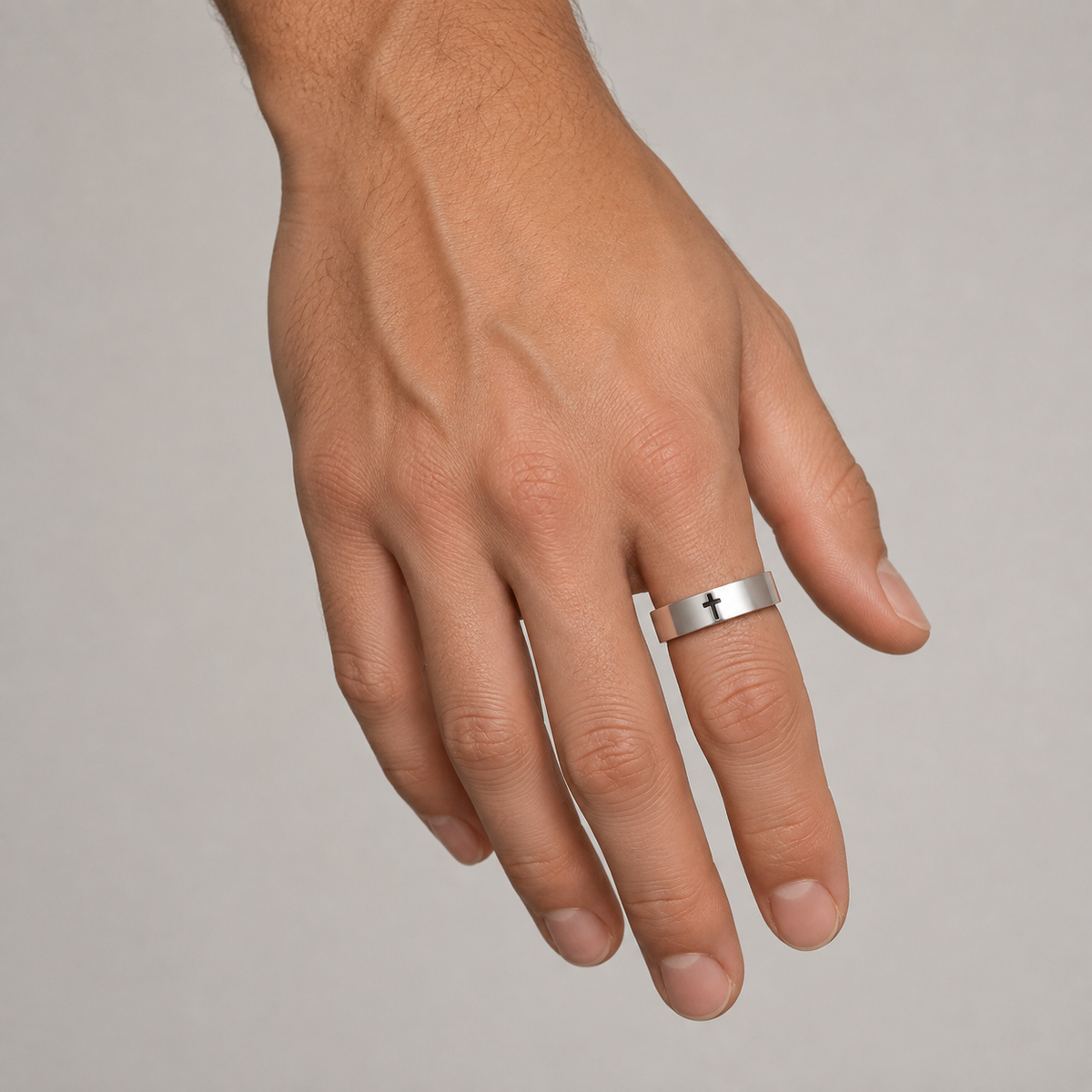 Titanium Cross Ring